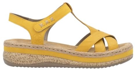Rieker femme Nu-Pieds compensés Cuir