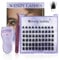 Self Adhesive Eyelashes D Curl 10-18mm Mixed Cluster Lashes Kit Reusable Eyelash Extension No Glue Needed Press-on DIY Individual Lashes (Z-ZW52D-D-mix10-18mm)
