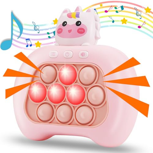Einhorn Quick Push Bubble Game pop it,Fidget Toys Schnelle ,anti stress plopper spielzeug,schnelle Puzzle-Spielmaschine, Push-Bubble-Stress-Spielzeug,Pop memory spiel Geschenk für Jungen, Mädchen.