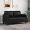 BaraSh 2-Sitzer-Sofa Schwarz 140 cm Kunstleder Kunster Sofa Wohnzimmer Bodensofa Mit Schlaffunktion