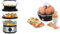 Salter 3-Tier Food Steamer - 7.5L Stainless Steel Multi-Cooker for Meat, Dumpling & Vegetable & EK2783 Electric Egg Boiler - Cooking Rack Holds Up To 6 Eggs, For Soft, Medium Or Hard Boiled
