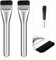 Amaxiu Lot de 2 pinceaux plats pour fond de teint, fond de teint liquide, anti-cernes, fond de teint, pinceau contour pour estomper la crème liquide, le maquillage minéral, le correcteur de teint