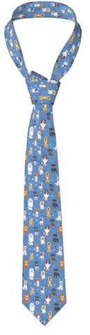 Peiyeety Neuheits-Krawatte für Herren mit Tiermotiv, Hundepfoten-Krawatte, bedruckte Krawatte für Männer