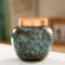 Ceramic Tea Jar Vintage Chinese Style Storage Jars Coffee Bean Storage Jar Tea Tins Cans Canister Traditional Tea Caddy Sealed Lids Home Kitchen Dining Decoration (Green)
