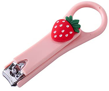 Coupe-ongles en acier inoxydable pour femmes et hommes, coupe-ongles en forme de fraises de dessin animé, coupe-ongles (2H990)