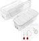 Wensdr 2 Packs Acrylic Jewellery Box Organiser with 100pcs PVC Portable Anti Oxidizing Zipper Bags Flip Lid Jewellery Organizer for Earrings Rings Necklaces Travel Jewelry Case