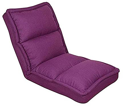 Tiiiopkvvv Lazy Sofa igh Back Floor Gaming Chair Lazy Sofa Bed Softly Cushioned Facilement pliable pour adolescents adultes (couleur : gris) (violet)