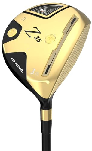 MAZEL Golf Wood Club 3 Wood or 5 Wood Right Hand, Titanium Fairway Woods Graphite Shaft 44 Inch
