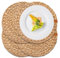 Wasserhyazinthen Tischset 4er Set, 33cm Handgefertigtes rundes Tischset, Platzset aus Seegras, rutschfest und hitzebeständig, Perfekt für Esstische, Telleruntersetzer und böhmisches Dekor