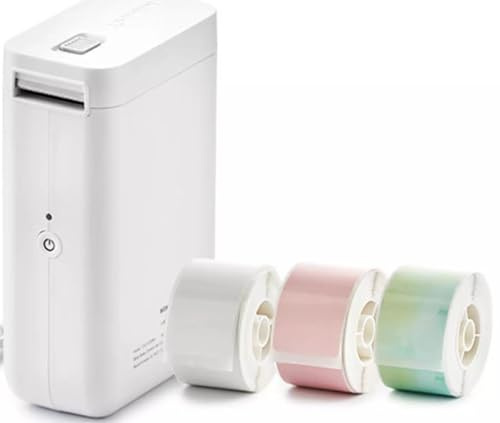 Betty Bossi Beschriftungsgerät Set – Kompakter Etikettendrucker mit Akku – kabellos, tragbar & einfach zu bedienen – inkl. 3 farbigen Etikettenrollen für Küche & Haushalt
