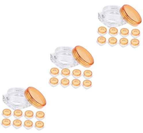 FRCOLOR 3 Ensembles Flacon Cosmétique Conteneur Bottines Contenants Cosmétiques Vides Pot Chauffe-cire Bouteilles Format Voyage Petits Récipients Avec Couvercles Plastique 36 Pièces * 3