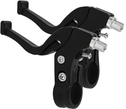 Fllyvly 1 Paar Kinder Fahrrad Bremshebel, Robuste Fahrradbremsgriffe aus PP und Gummi, Einfach zu Installierende Bremshebel für Kinderfahrräder, Passend für Lenker mit 2-2,3 cm Durchmesser, Schwarz