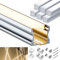 LED Profil, LED Schiene, U Profil Aluminium 6x 2m Aluprofile mit 6x milchigem Diffusor, 12 Endkappen & 24 Befestigungsclips, Lichtleisten Profil für Wand & Decke，Für indirekte Beleuchtung