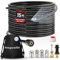 Ampvolts 15 m Sonda Sturatubi per Idropulitrice - 400 Bar/5800 PSI, 5 Ugelli e 1 Adattatore Compatibile con Karcher K2 K3 K4 K5 K6 K7- Pulizia Facile di Tubi e Lavandini Intasati