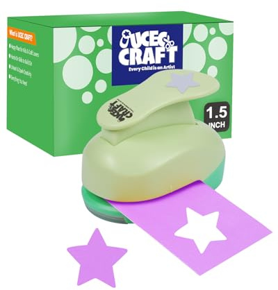 UCEC Sternstanzer 3,81 cm, Motivstanzer für Weihnachten, Scrapbooking & DIY | Stanzer Stern 1.5 Zoll (3,81 cm), Robuster Bastelstanzer für Kinder & Erwachsene, Motivstanzer Weihnachten Stern
