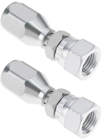 OTOTEC 2 Conectores de Manguera Hidráulica Reutilizables BSP de 1/4'' para Manguera de Alambre R1T 1SN 1