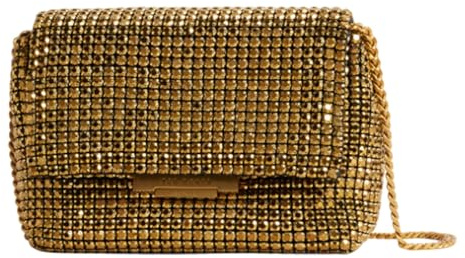 Ted Baker Abendtasche Umhängetasche Gliters Crystal Mini Cross Body Bag Gold goldfarben