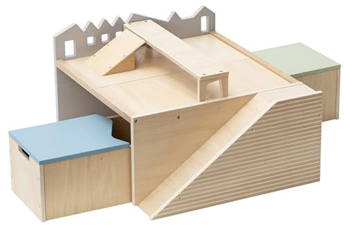 Betzold Bodenspieltisch mit Sitzbänken - für Spielautos Figuren Bausteine Kindergarten