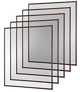 empasa Insektenschutz Fliegengitter Fenster Alurahmen Basic | Farbe: braun, Größe: 100 x 120 cm, 5er SET