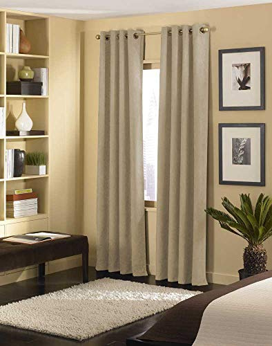 Curtainworks Cameron Grommet Curtain Panel, 50 by 95, Sand