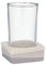 Kela 22801 Becher Valura aus Poly in Beige/Braun, Plastik, 7,5 x 7,5 x 11 cm