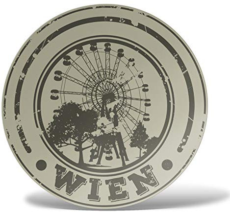 erreinge Aufkleber Wien Österreich Souvenirs Shaped Adhesive PVC für Abziehbild Tapete Auto Moto Helm Camper Laptop - 10 cm
