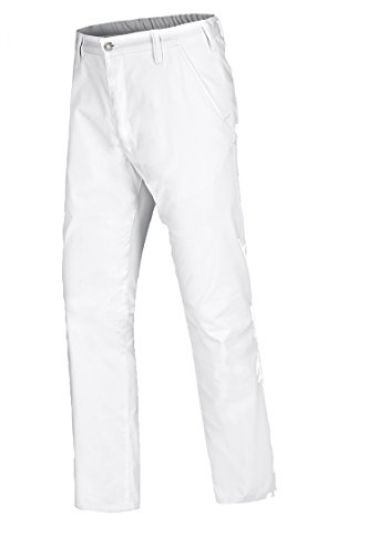 BP Med Trousers 1735-686-21 Chinohose für Herren - Gummizug in der Taille - 48% Baumwolle, 48% Polyester, 4% Elastolefin - Kurze Passform - Größe: 50s - Farbe: weiß