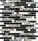 Mosaik Verbund Crystal/Edelstahl mix schwarz/Glas Metall Mix Fliesenspiegel, Mosaikstein Format: 15x48/98/148x8 mm, Bogengröße: 298x338 mm, 10 Bögen