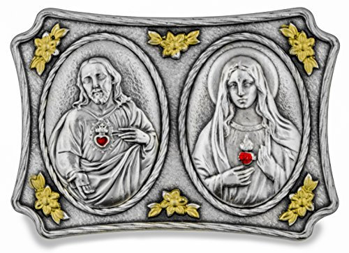 Sacred Heart of Jesus und unbeflecktes Herz Mariä Desktop Plaque