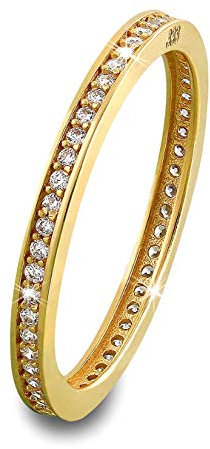 SilberDream GoldDream Gold Ring 8 Karat Zirkonia weiß Kreis Gr.58 333er Gelbgold D3GDR504Y58 Gold, Gelbgold Ringschmuck für die Frau