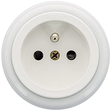 FONTINI - GARBY - Prise avec terre Porcelaine Blanche 16A-250V Réf. 30208173