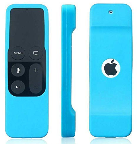CUSTODIA SILICONE PROTETTIVA TELECOMANDO COVER SLIM COMPATIBILE PER APPLE TV 4a GEN. (Azzurro)
