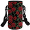 Pizding Water Bottle Carrier Bag Case Insulated Neoprene Bottle Holder Pouch Cover 500-750ML Adjustable Shoulder Strap for Stainless Steel/Glass/Plastic Bottles Fit Sport Walking Bike Vintage Rose