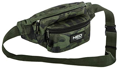 NEO TOOLS NEO Hüfttasche Tarnung Gürteltasche Beutel Hüfttasche CAMO | Für Handwerker in Camouflage-Optik, 100% Polyester, 1 Außentasche, 2 Innentaschen, Mit Clipverschluss