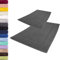 Lavea 2er Set Badematte 50x80 cm – rutschfeste, Waschbare Badematten aus 100% Baumwolle, Frottierserie Elena – Saugstark, Strapazierfähig und Zeitlos – Ideal für Badezimmer, Dusche - Anthrazit