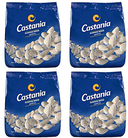 Castania Lebanese Pumpkin Seeds - Savory Snack, 12oz (Pack of 4)
