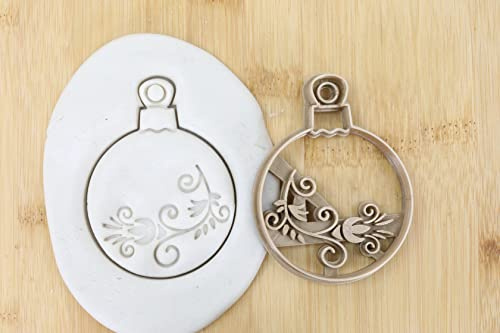 Weihnachten Weihnachtskugel Blumen Cookie Cutter Fondant Keksstempel/Ausstechform Keksausstecher Plätzchen ca. 8cm