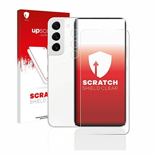 upscreen Schutzfolie für Samsung Galaxy S22 5G | (Display+Kamera) Transparenter Displayschutz Made in Germany Kristall-Klar Kratzschutz Anti-Fingerprint