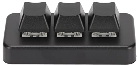 Mini Teclado de 3 Teclas, Teclado Mecánico para Juegos Programación Macro HID Teclado USB 2.4g Modo Inalámbrico Bluetooth 3, Retroiluminación RGB, para Juegos de Oficina