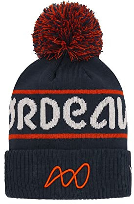 Macron Mütze mit Bommel, für Erwachsene, Rugby, Bordeauxrot, World Cup 2023, blau, One size