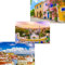 MISITU Mini Puzzles 150 Teile Kleinste Puzzle für Erwachsene und Kinder (Kefalonia in Griechenland, Park Güell in Spanien, Alfama in Portugall) 3er-Pack