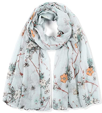 Dünner, leichter und weicher Damen Damenschal Übergangsschal Damengeschenk, lässig bedruckter Seidenschal Schals Tücher Damen Winter TuchBunt Stola Halstuch Tuch Seidenschal