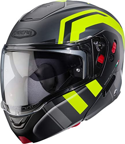 CABERG HELMET HORUS X ROAD MATT GUN METAL/BLACK/YELLOW FLUO S