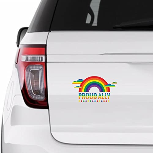 LGBT Pride Auto-Aufkleber Fensteraufkleber Proud Ally Rainbow Cloud Gay Vinyl Aufkleber für Autos, LKWs, Pansexuell, LGBTQ Autoaufkleber, 15,2 cm