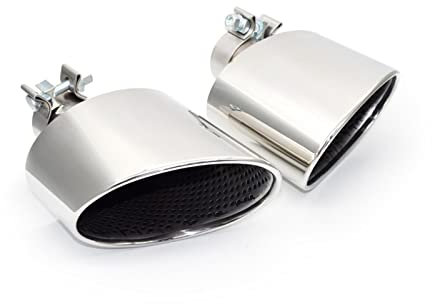 Endrohrblenden Für A4 A5 A6 A7 bis RS4 RS6 RS7 Auto Auspuffrohr Schalldämpfer Spitze Düse Auspuffblende Blenden (Farbe : Silber)