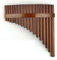 18 Pfeifen, Bambus-Panflöte, Braune Panflöte, F-Taste, Panflöte, Windholz, Traditionelles Musikinstrument (Color : Left)