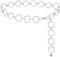 LIMHOO Metal Waist Chain for Women Chunky Belly Link Chain Belt for Dresses (Silver 2 S)