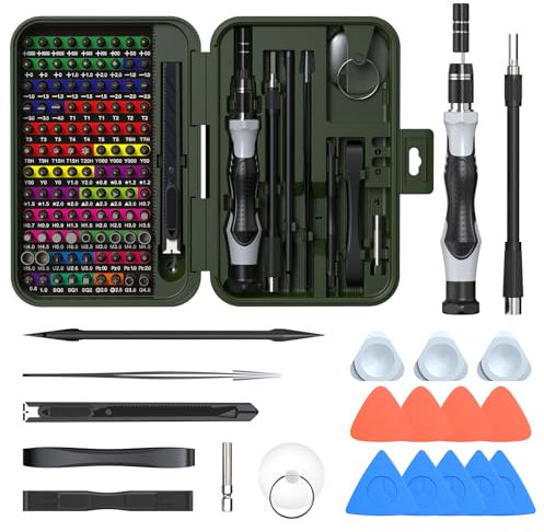 132 en 1 Tournevis de Precision,Portable Kit, Magnétique Outils de Réparation Pour Réparer Smartphone,Ordinateur,Tablette,Lunettes,Montre,Petits Appareils Ménagers