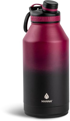 Manna Saratoga Double-wall Insulated Stainless Steel Bottle - 64 Oz - Blackberry Ombre