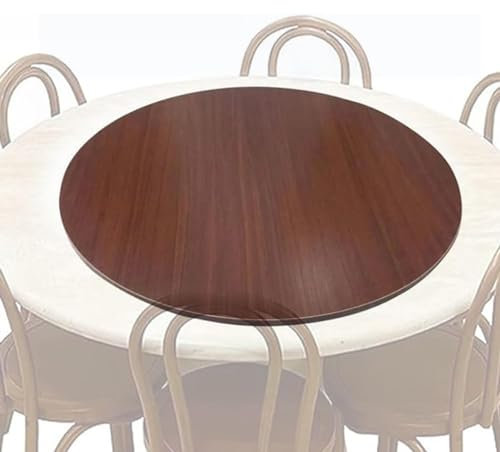 Plato Giratorio Redondo,Mesa De Comedor Giratoria Grande,Plato Giratorio De Madera,Plato Giratorio Estable De 360 °,para Plato De Servicio De Mesa De Cocina De Hotel (Color: Brown,Size: 70cm